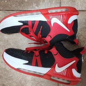 Nike Kids Red and Black Athletic Shoes